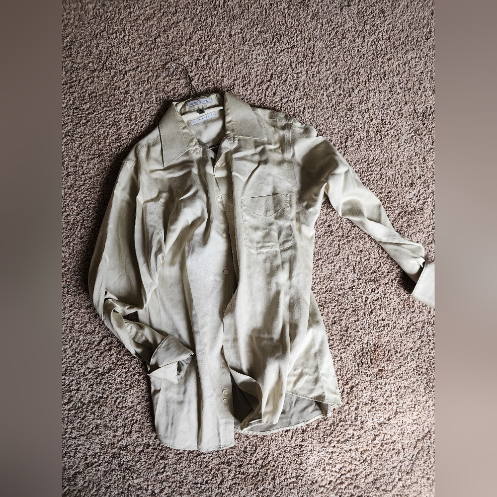 Men's Geoffrey Beene Dress Shirt Beige